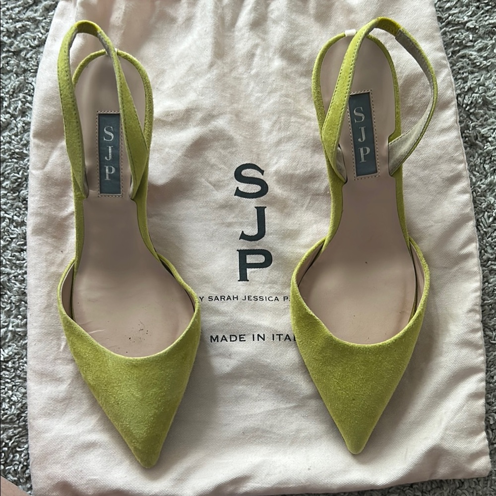 SJP by Sarah Jessica Parker Green Slingback Heels
